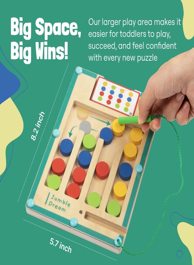 Jumble Dream Jumble Magnetic Maze Puzzle Toy Games - Montessori Sensory Toys for Kids 3+ Years Old, Educational Toys for Toddlers, Color Matching Maze to Develop Skills & Have Fun - 8" x 6" - Image 3